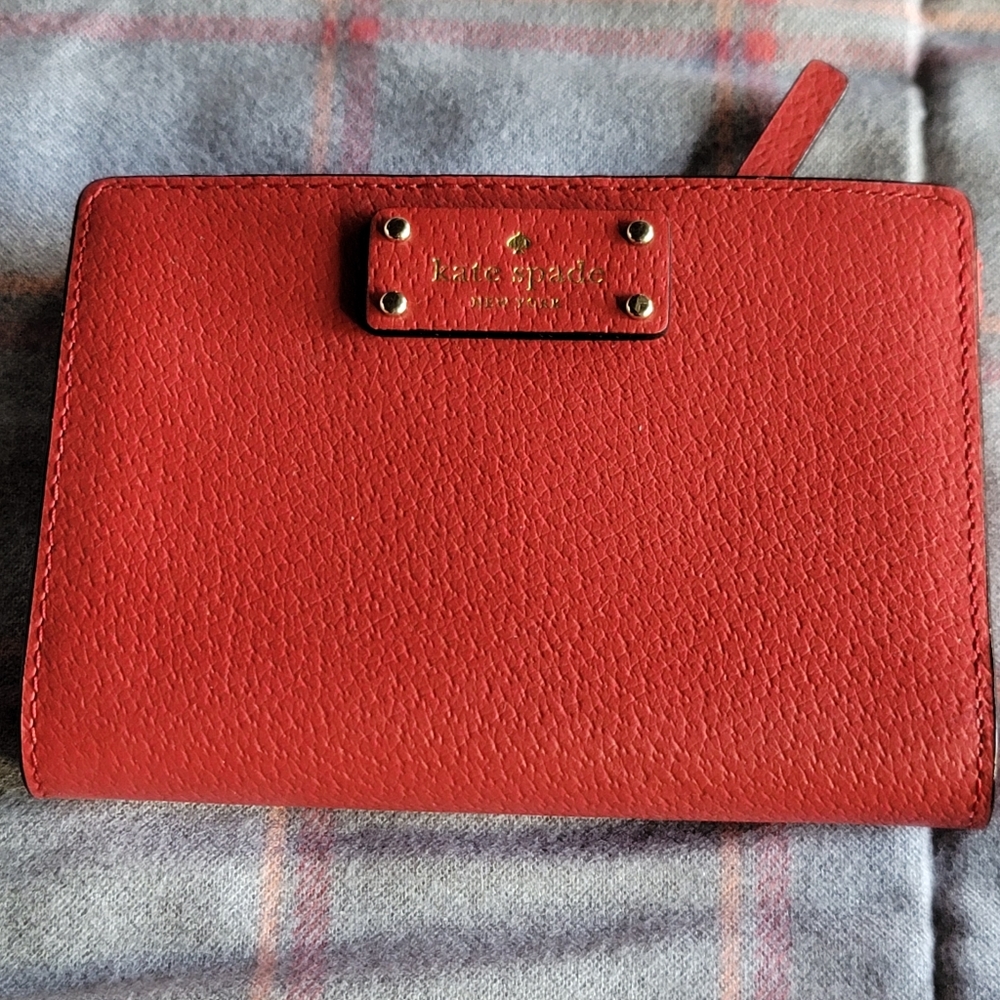 Kate Spade small red bifold wallet
